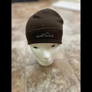 Eddie Bauer Women's Ponytail Stocking Watch Cap Winter Beanie Hat Brown